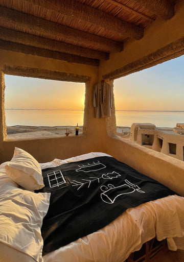 Hand Painted Table / Bed Runner